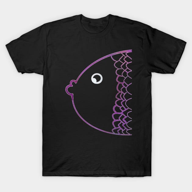 Colorful karp rainbow purple T-Shirt by Uwaki